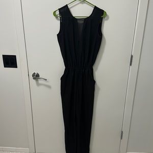 Black jumpsuit with elastic waistband